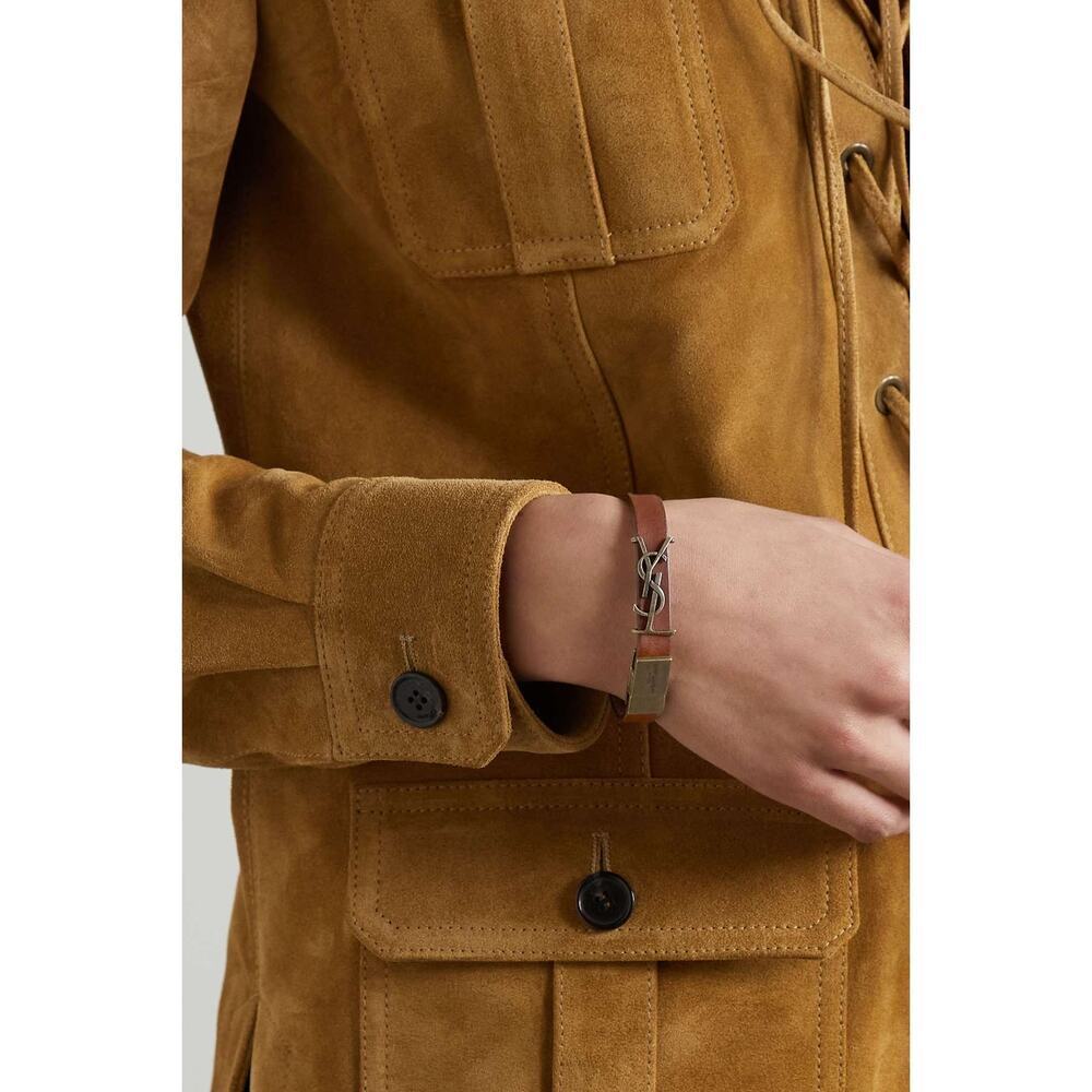 SAINT LAURENT
Cassandre leather and gold-tone bracelet NWT - Picture 2 of 6
